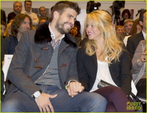 Shakira and Gerard at a book release